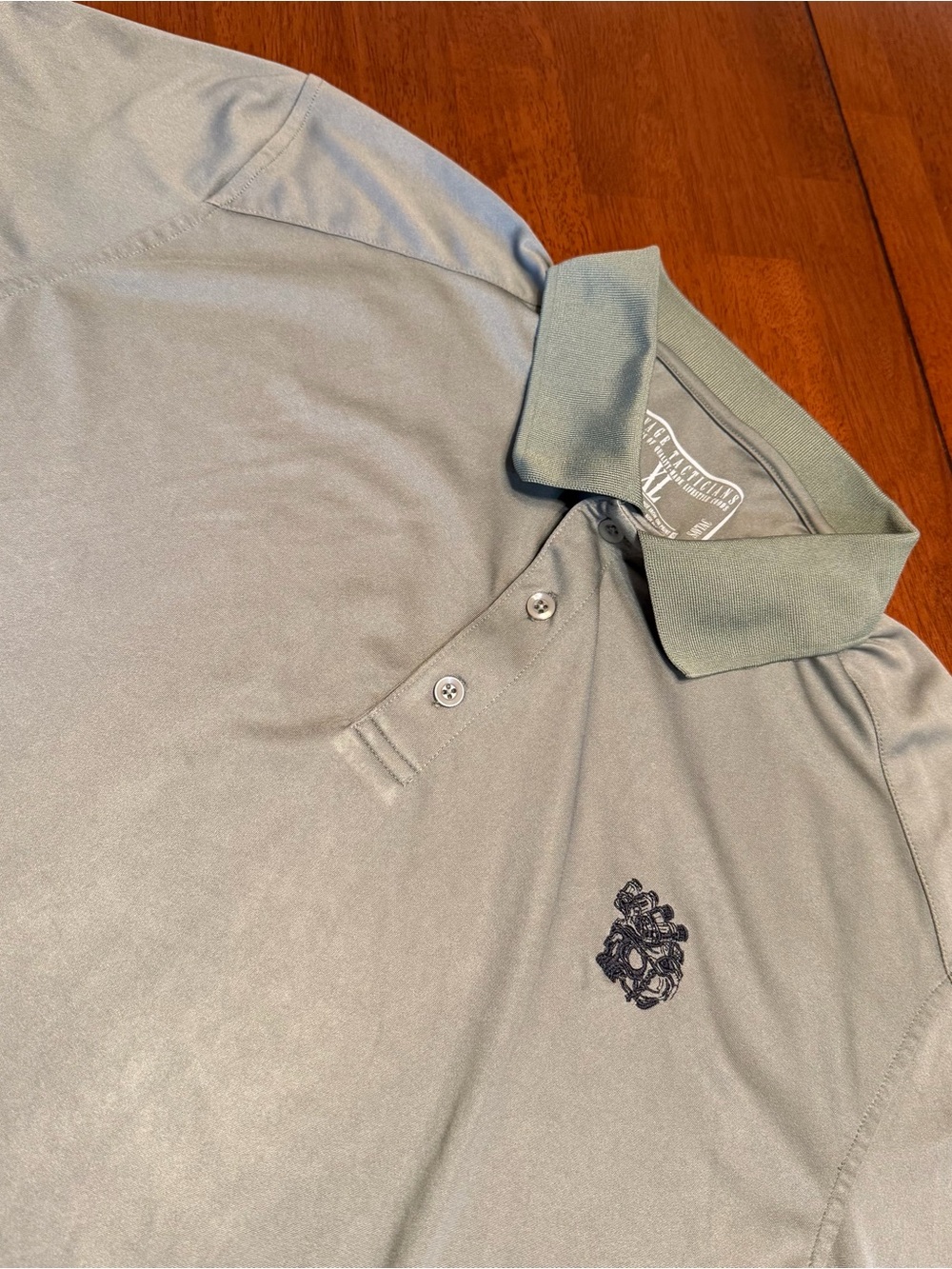 Savage Tacticians Polo Shirt Mens XL Green Short Sleeve Tactical Skull Logo Golf